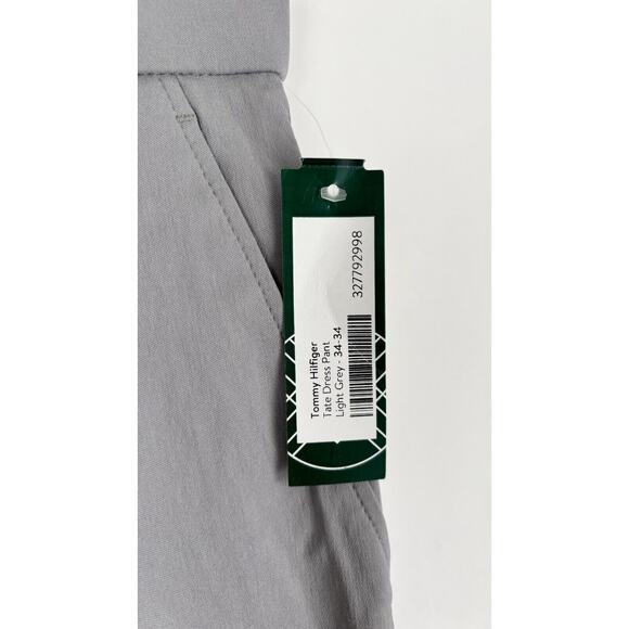 Tommy Hilfiger Mens Tate Dress Pants TH Flex Stretch 34WX34L Light Grey NWT - Picture 3 of 8